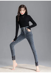 Thermal Winter Thick Fleece High-waist Warm Skinny Jeans