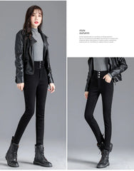 Thermal Winter Thick Fleece High-waist Warm Skinny Jeans