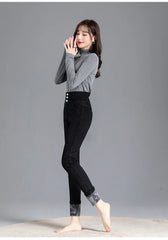 Thermal Winter Thick Fleece High-waist Warm Skinny Jeans