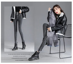 Thermal Winter Thick Fleece High-waist Warm Skinny Jeans