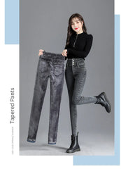 Thermal Winter Thick Fleece High-waist Warm Skinny Jeans