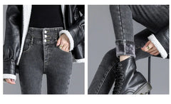 Thermal Winter Thick Fleece High-waist Warm Skinny Jeans