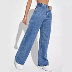 Loose Denim wide leg pants for women