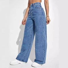 Loose Denim wide leg pants for women