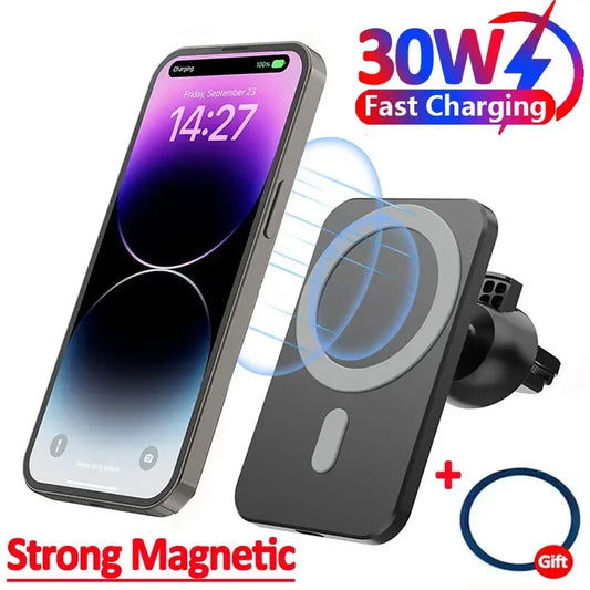 30W Magnetic Wireless Car Charger for iPhone