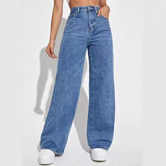 Loose Denim wide leg pants for women