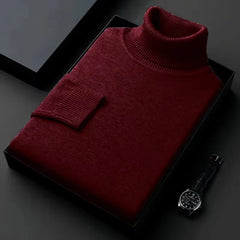 Mens Anti-pilling High Quality Knitted Turtleneck Sweater