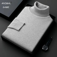 Mens Anti-pilling High Quality Knitted Turtleneck Sweater