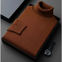 Mens Anti-pilling High Quality Knitted Turtleneck Sweater