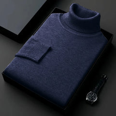 Mens Anti-pilling High Quality Knitted Turtleneck Sweater