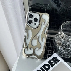 3D Flame pattern Hollow Slim Phone Case for iPhone